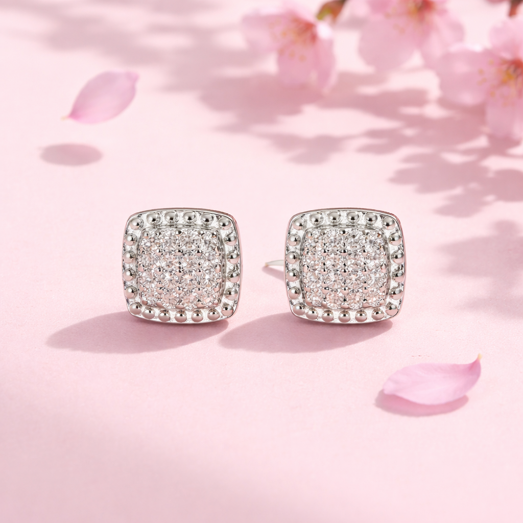 Moissanite earrings Unisex