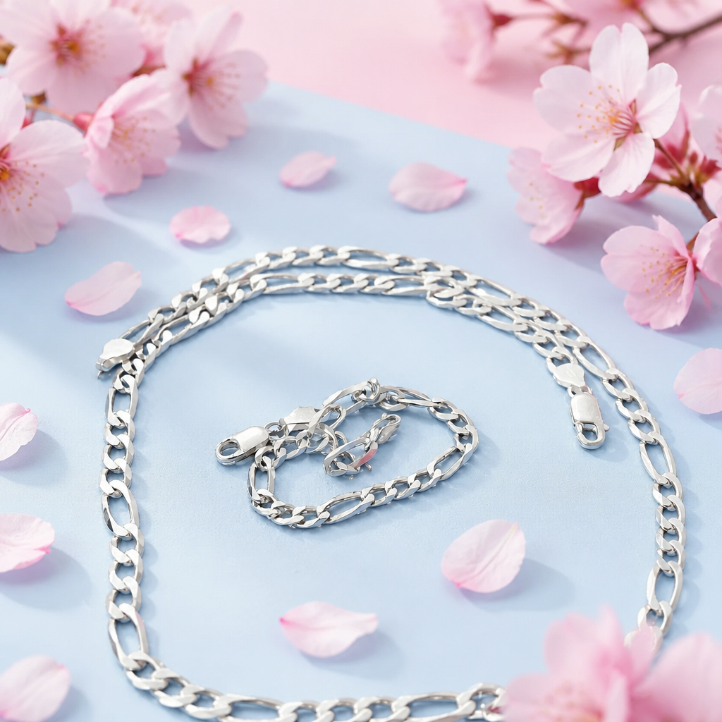 Silver Figaro bracelet