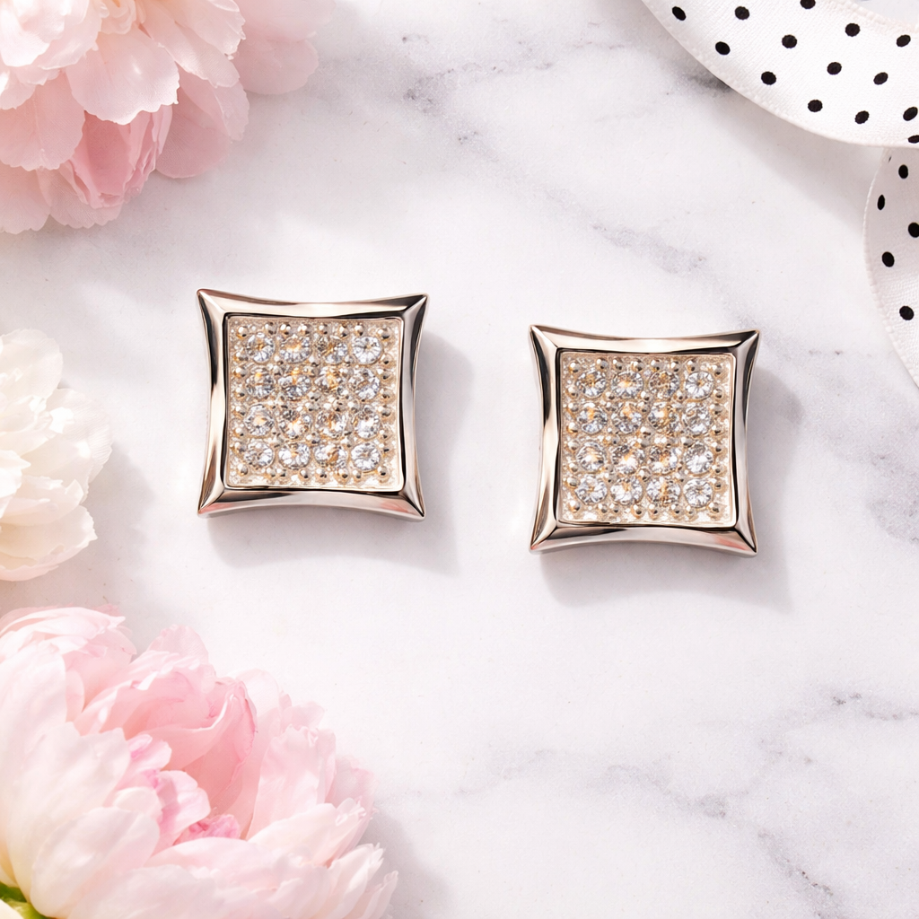 Moissanite earrings Unisex