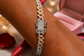 Tri-colored cuban link bracelet