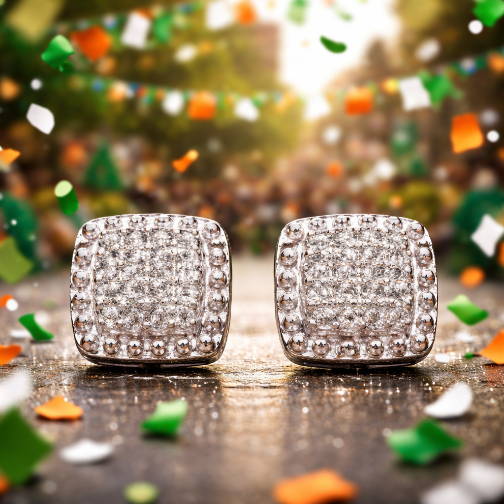 Moissanite earrings Unisex