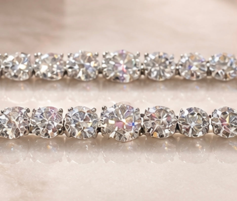 Silver graduate tennis bracelet