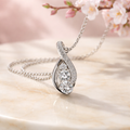 Past present and future moissanite necklace