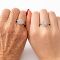 Moissanite ring and matching earrings