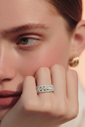 Moissanite eternity band