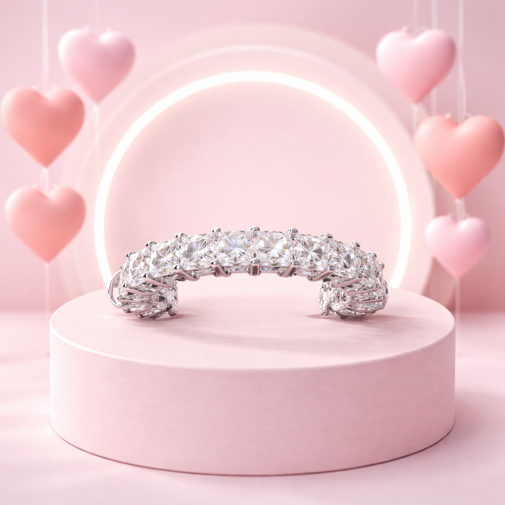 Moissanite eternity ring