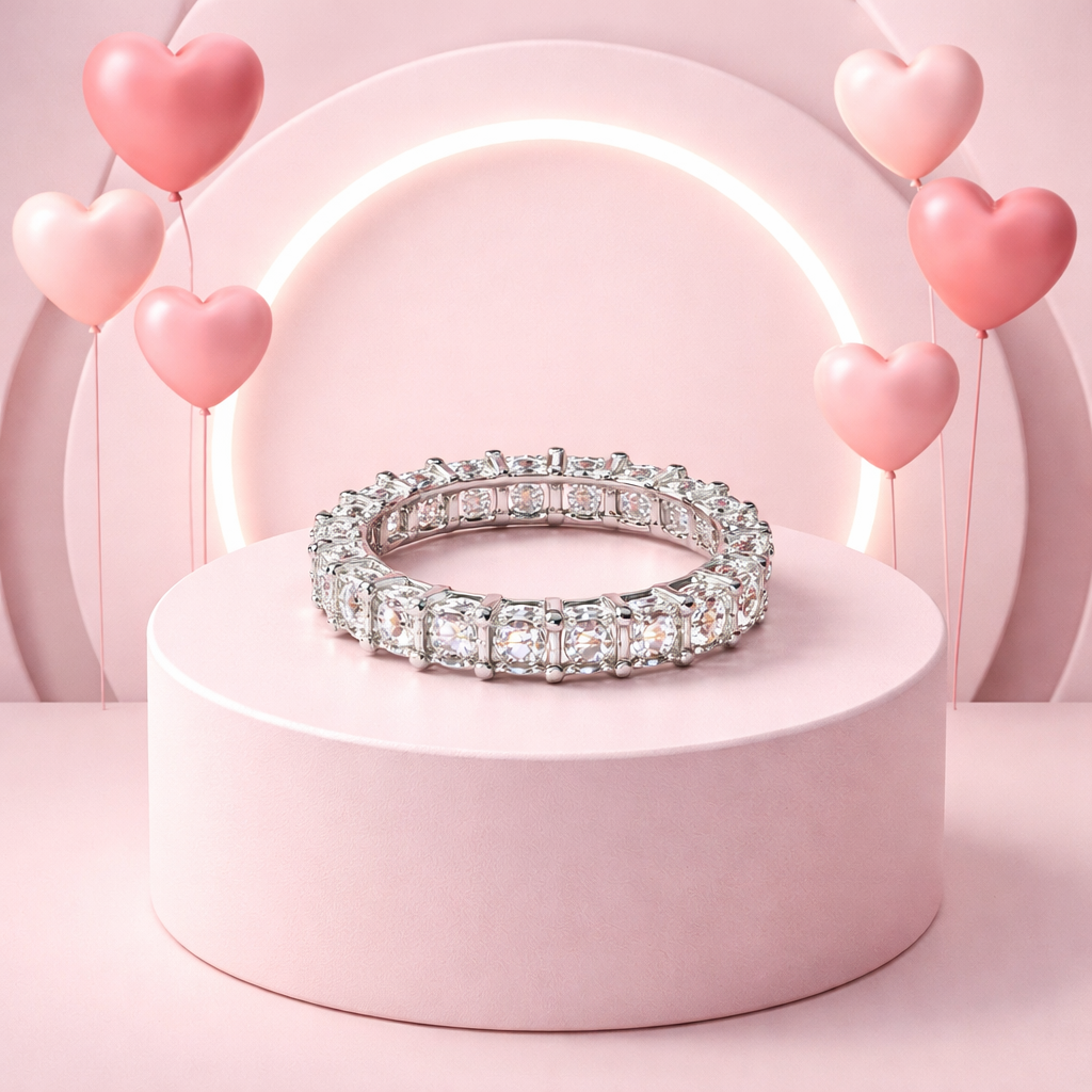 moissanite eternity band
