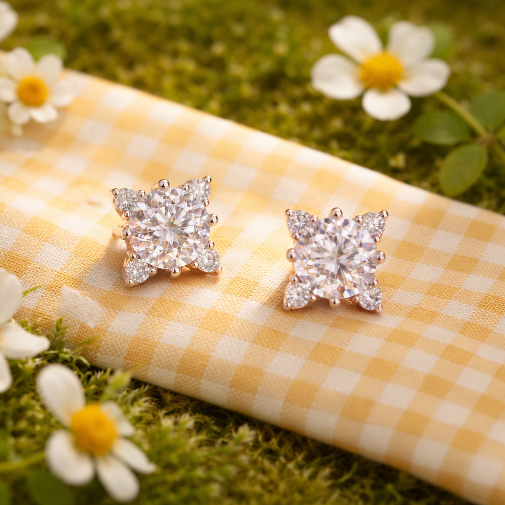 Moissanite earrings