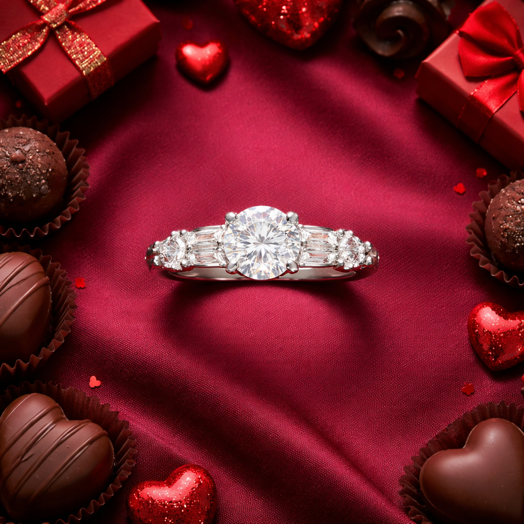Wedding ring and band
