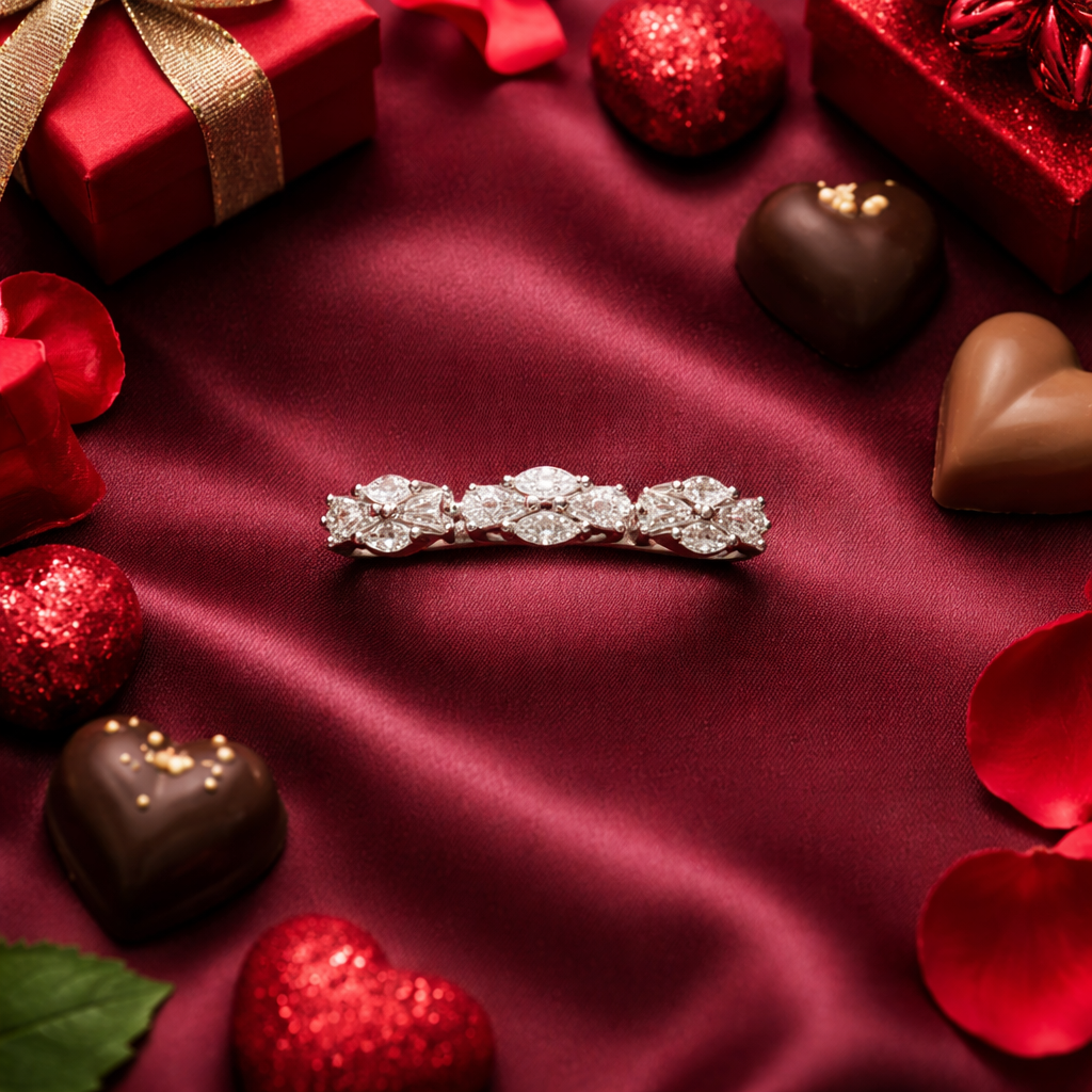 Wedding ring and band