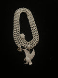 Moissanite Cuban chain and pendant